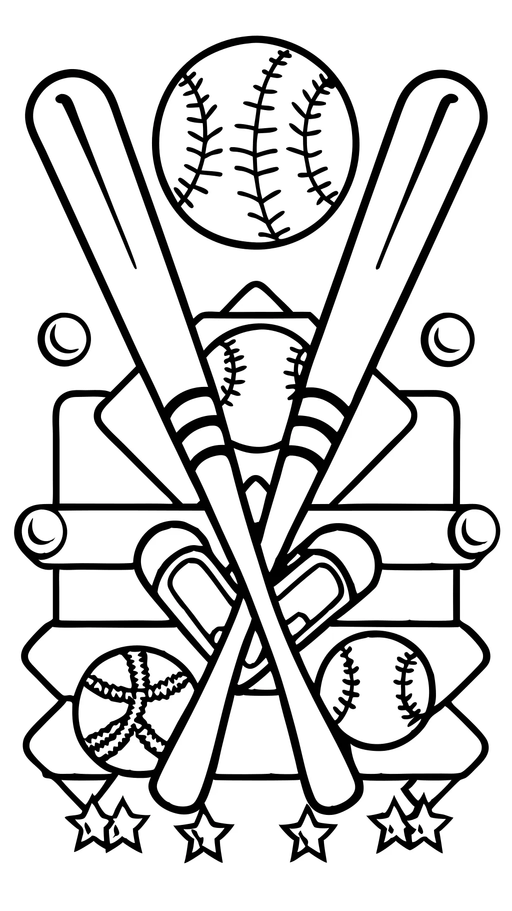 coloriages de batte de baseball